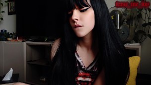 Cute Goth Girl Smoking in your house (full vid on my 0nlyfans/ManyVids)