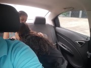 I kiss with a stranger in the back seat of the Uber and she takes off my shirt and caresses me 4/16