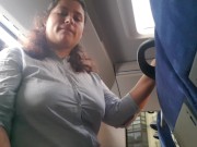 Voyeur seduces Milf to Suck&Jerk his Dick in Bus 11/16