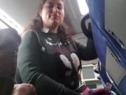 Voyeur seduces Milf to Suck&Jerk his Dick in Bus 8/16