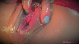 Rainbow Monster Dildo v.s. Tight Pink Pussy= Explosive Cumshots__Compilation