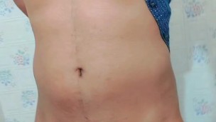 Femboy Feminized amd chastity cage and butt plug inside lingerie and walk outside like proud sissy s