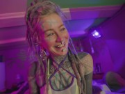 I enjoy anal hardcore rough sex give blowjob and masturbation with my big toys - tattooed woman 4/16