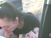 Outdoor Car Blowjob / Cum Swallow 12/16