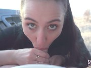 Outdoor Car Blowjob / Cum Swallow 6/16