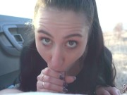 Outdoor Car Blowjob / Cum Swallow 9/16