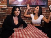 Big Tit Milf Asa Akira and Goth Best Friend Joanna Angel Give History Lesson on Pizza