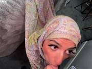 Hijabi Aaliyah shows off her lingerie and gets a massive facial 13/16