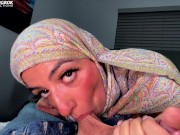 Hijabi Aaliyah shows off her lingerie and gets a massive facial 6/16