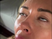 Milf showed a lesson in juicy and deep blowjob with fake sperm 5/16