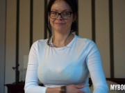 Step-mom Shione Cooper Big Tits Star Strong Play with Nipples by Clothes-Clips 1/16