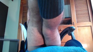 boy masturbating wearing black socks