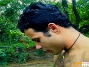 Brunette shemale sucks the gardener before getting her tight asshole eaten and pumped outdoor 5/16