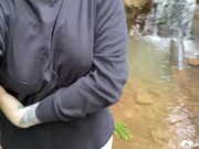 Girlfriend fucked and sucking cock in the woods 13/16