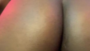 Cute Ebony Fuck her ass and squirts from vibrator