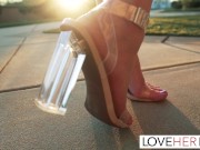 Kneeling on the lawn doesn't bother her a bit, rather, she proceeds to thrust her fingers inside her warm core. Hayley pleasu 2/16