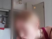 Student girl gently sucks and loves cum