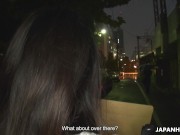 Japanese hitchhiker Ako Nishino blows a stranger's dick in the car uncensored. 1/16