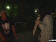 Japanese hitchhiker Ako Nishino blows a stranger's dick in the car uncensored. 3/16