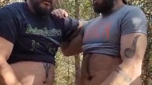Huge Cumshot Goon in Busy Forrest