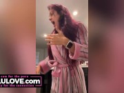 Big boobs babe gives behind porn scenes peek of daily life of doing customs & hobbies & how she spends her day - Lelu Love 12/16