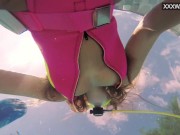 Platinum blonde Irina super beauty underwater 15/16