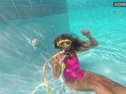 Platinum blonde Irina super beauty underwater 3/16