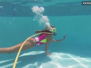 Platinum blonde Irina super beauty underwater 4/16