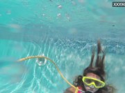 Platinum blonde Irina super beauty underwater 8/16