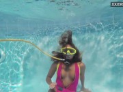 Platinum blonde Irina super beauty underwater 9/16