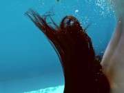 Curly hair Fernanda super flexible babe underwater 14/16