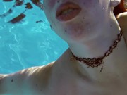 Curly hair Fernanda super flexible babe underwater 16/16