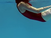 Curly hair Fernanda super flexible babe underwater 5/16