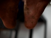 Dirty feet from barefoot walking (POV dirty feet, dirty bare feet, foot goddess, sexy soles toes) 4/16