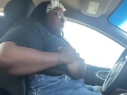 Got horny so i played with my tits while driving