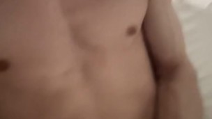 Horny twink jerking off cumshot