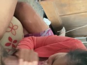 Me encanta ver la LECHE salir de su VERGA