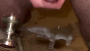 Big COCK ** Moaning & Busting a quick JUICY LOAD on a Mirror **