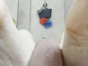 POV footjob: I jerk off your dick with my feet in oil 7/16