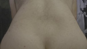 eager bottom takes 8" dildo