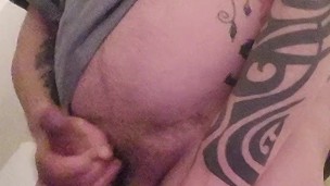 Playing with my fat cock