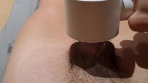 Twink using masturbator toy 🥵