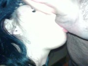 Hot whore wife spread her mouth to receive hot cum 8/16