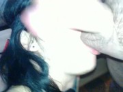 Hot whore wife spread her mouth to receive hot cum 9/16