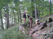 Slut wife in Bunny mask dehumanized herself outdoors 8/16