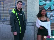 Cute amateur black babe is desperate for trying porn! 5/16