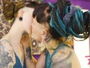Alternative lesbians FIRST TIME fucking with toys in front of camera - ANAL, real orgasm, toys (goth, punk, alt porn) ZF044 4/16
