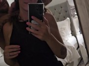 Homemade amateur rides cock, gets rounded, and creampied on cellphone video 7/16