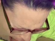 Stepmom sucks sons cock and swallows his load 11/16