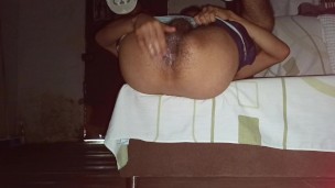 Top tries bottoming for the first time. Creamy ass hole, ass spanking and hairy ass hole